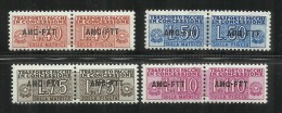 ITALY ITALIA TRIESTE A 1953 AMG-FTT OVERPRINTED PACCHI IN CONCESSIONE SERIE COMPLETA MNH BEN CENTRATA - Segnatasse