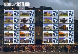 GB 2009 GENERIC SMILER CASTLES OF SCOTLAND SG LS68, SC-GS-070, MI MF68, YV F3224A - Blocks & Miniature Sheets