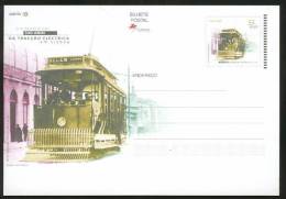 Portugal 100 Années Du Tram A Lisbonne Entier Postal 2001 Lisbon 100 Years Lisbon Tramway Postal Stationery - Tramways