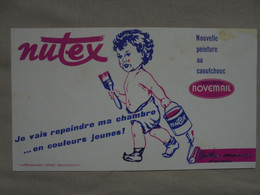 Ancien - Buvard Publicitaire "NUTEX Nouvelle Peinture Au Caoutchouc NOVEMAIL - Pinturas