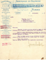 DOCUMENT COMMERCIAL  PAPETERIES DU DAUPHINE   ALPHONSE PELLAT-FINET  Cartons Ficelles Sacs    Nimes/Lézignan 1928 F - Printing & Stationeries