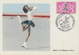 Carte  Maximum  1er   Jour   ANDORRE   Championnat  De  Patinage  Sur   Glace    1971 - Figure Skating