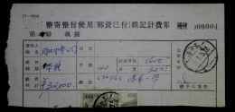 CHINA CHINE 1955.1.3 SHANGHAIPOST DOCUMENT WITH  STAMPS 32000YUAN (REGULAR ISSUE WITH DESIGN OF TIAN AN MEN 5th PRINT ) - Briefe U. Dokumente