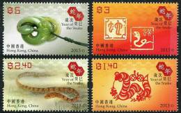 HONG KONG 2013 - Année Du Serpent // 4V NEUFS // MNH - Nuovi