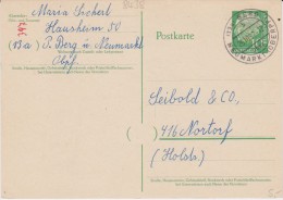 Bund Heuss P 31 PSt I Stempel Berg ü Neumarkt I D Oberpfalz 1957 - Postales - Usados