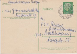 Bund Heuss P 31 PSt I Stempel Großwallstadt ü Aschaffenburg 1957 - Postales - Usados