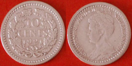 **UNCOMMON** NETHERLANDS ★ 10 CENT 1921 SILVER!!! WILHELMINA (1890-1948) LOW START ★ NO RESERVE! - 10 Centavos