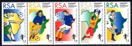 South Africa - 1996 Africa Cup Of Nations SPR Set (**) SG 898a , Mi 985-989 - Ungebraucht