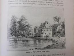 Czech Republic -  Moulin Mühle Molen - Bank Of River Eger Near Stein -  Old Print 1896  OM.12.II.677 - Estampes & Gravures