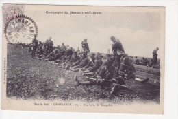 Campagne Du Maroc (1907-1908) - Dans Le Bled - CASABLANCA - 12 - Une Halte De Sénégalais - Altre Guerre