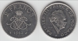 **** MONACO - 2 FRANCS 1982 RAINIER III  **** EN ACHAT IMMEDIAT !!! - 1960-2001 Neue Francs