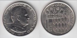 **** MONACO - 1 FRANC 1977 RAINIER III  **** EN ACHAT IMMEDIAT !!! - 1960-2001 Neue Francs