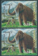 Variété : N° 4178 Le Mamouth Brun Au Lieu De Brun-jaune + Normal ** - Unused Stamps