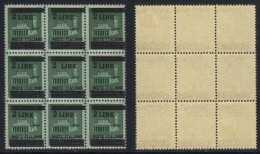 ITALIE / 1945 VARIETE DE SURCHARGE DANS BLOC DE 9 */** (ref 5940) - Mint/hinged