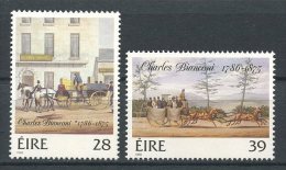 IRLANDE 1986 N° 612/613 ** Neufs = MNH Superbes  Cote 4 €  Bianconi Peintures Paintings Eaux Fortes  Hayes Chevaux Horse - Unused Stamps