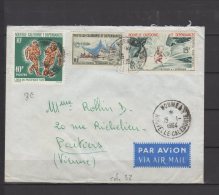Nouvelle Calédonie  - N° 302 , 310 Et Pa 67  Obli/sur Lettre Pour Poitiers ( France ) - 1964 - Lettres & Documents