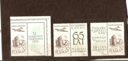 POLOGNE POSTE AERIENNE 1959 N° 52/54 NEUF ** LUXE  PROVENANT DU BLOC 23 - Ongebruikt