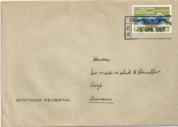 Brief  "Stiftung Reusstal" Bremgarten - Aarau  (Bahnstempel)                1964 - Bahnwesen