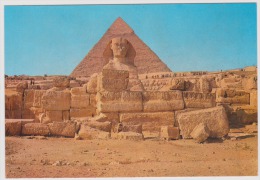 Gizeh-Giza-the Great Sphinx And The Pyramid Of Kephre-unused,perfect Shape - Gizeh