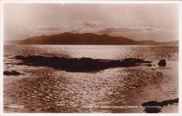 NT3/ The Peaks Of Arran From Saltcoats At Sunset  RPPC Valentines - Ayrshire