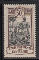 French Polynesia MH Scott #42 50c Kanakas - Neufs