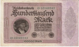 Germany #83a 100,000 Marks 1923 Banknote Currency Money - 100000 Mark