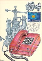 LUXEMBOURG  CARTE MAXIMUM    NUM-YVERT 1073 TELECOMMUNICATION 100ANS - Maximumkarten
