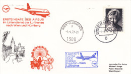 Frankfurt  Wien 1977 Flughafen - First Flight 1er Vol Erstflug - Airbus A 300 B - Lufthansa - Premiers Vols