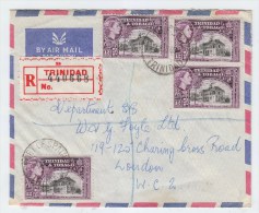 Trinidad&Tobago/UK REGISTERED AIRMAIL COVER 1960 - Trinidad & Tobago (1962-...)