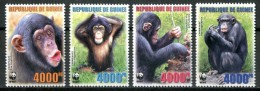 GUINEA 2006** - Scimpanze' - 4 Val. (set Completo) MNH Come Da Scansione - Chimpanzés