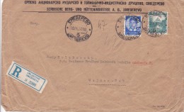 36FM REGISTERED COVER CMEAEPEBO SMEDEREVO,  YUGOSLAVIA - Storia Postale