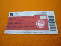 Olympiacos-Red Star International Friendly Game Football Match Ticket Stub 09/05/2012 - Eintrittskarten