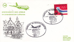 Frankfurt  Paris 1976 Flughafen - First Flight 1er Vol Erstflug - Airbus A 300 B - Lufthansa - Premiers Vols