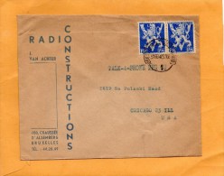 Belgium 1945 Cover Mailed To USA - Covers & Documents