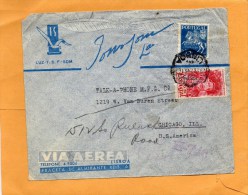 Portugal Old Cover Mailed To USA - Brieven En Documenten