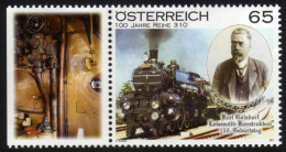 ÖSTERREICH 2011 ** Eisenbahn, Train 150.Geb. Karl Gölsdorf -100 Jahre Reihe 310 - MNH - Unused Stamps