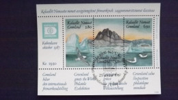 Grönland 169/71 Block 1 Oo/ESST, Internationale Briefmarkenausstellung HAFNIA ’87, Kopenhagen - Blocks & Kleinbögen