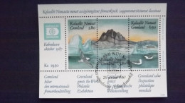 Grönland 169/71 Block 1 Oo/ESST, Internationale Briefmarkenausstellung HAFNIA ’87, Kopenhagen - Blocks & Sheetlets