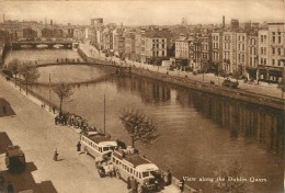 DUBLIN     VIEW ALONG THE DUBLIN QUAYS   AUTOCAR - Dublin