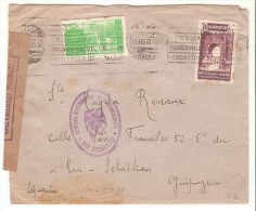Carta Circulada De Marruecos Censura San Sebastian 1941 - Marocco Spagnolo