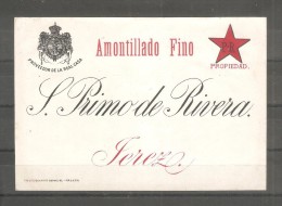Etiqueta De Bebida Alcoholica Primo De Rivera - Other & Unclassified