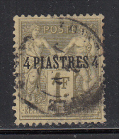 French Offices In Turkey (Levant) Used Scott #5 4pi On 1fr Bronze Green - Used Stamps