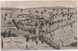 Vue à Vol D'oiseau De La Ville De CHATEL SUR MOSELLE Et Du Château [5243/C88] - Chatel Sur Moselle
