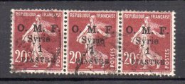 Syrie N°60 Oblitérés En Bande  De Trois - Used Stamps