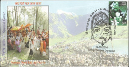 Nanda Devi Raj Jaat Yatra, Mythology, Pivtorial Cancellation, Special Cover 2014, Indien - Brieven En Documenten