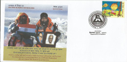 Mount Everest, Himalaya, First Student Mountaineers, TSWREIS Special Cover 2014, Indien - Brieven En Documenten