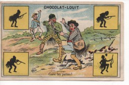 CHROMOS - CHOCOLAT LOUIT - Gare Les Pattes !  - Jeux D' Ombres Chinoises - Louit