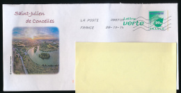Enveloppe Prêt-à-poster (PAP), Saint-Julien De Concelles, Loire-Atlantique (28-10-2014), Lettre Verte - Prêts-à-poster:private Overprinting