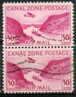 Canal Zone 1941 30c Air Mail Issue #C12  Pair - Kanaalzone