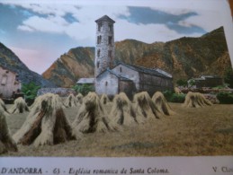 CPSM Andorre Valls D'Andorra Església Romanica De Santa Coloma - Andorre